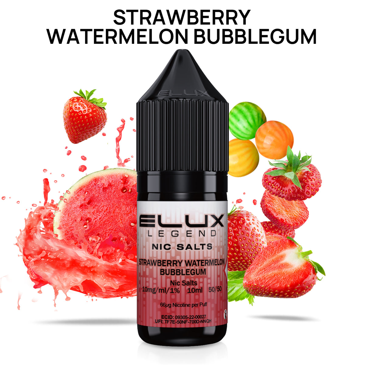ELUX Strawberry Watermelon Bubblegum Nic Salt