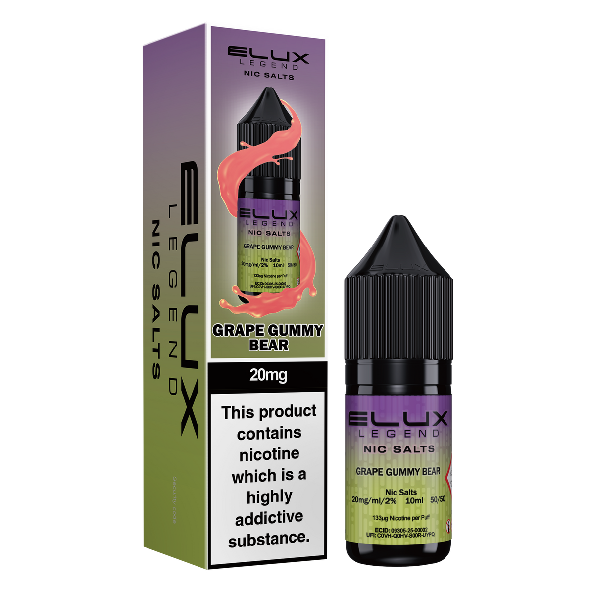 ELUX Grape gummy bear Nic Salt